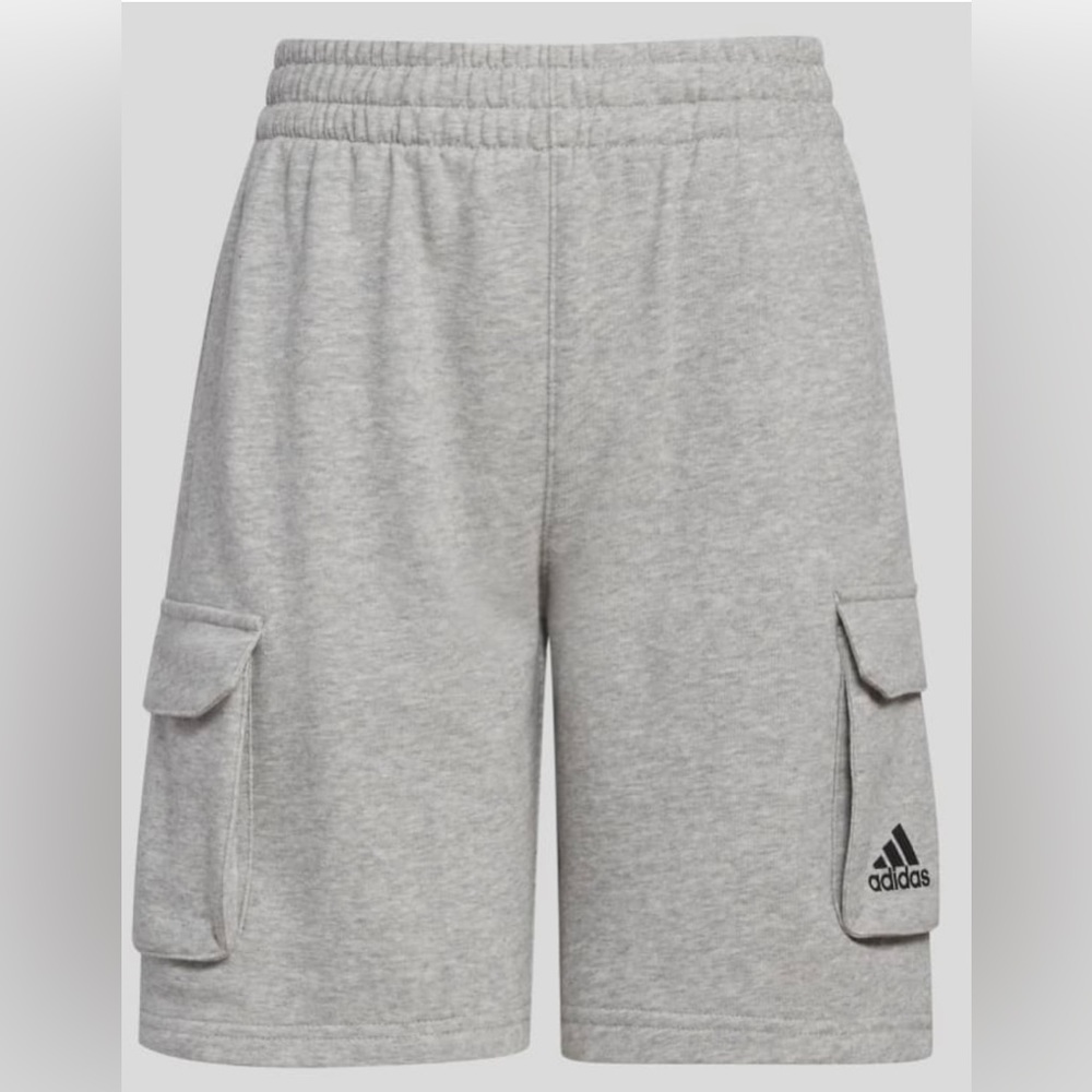 NWT Adidas Boys Big Mood Heather Cargo Shorts